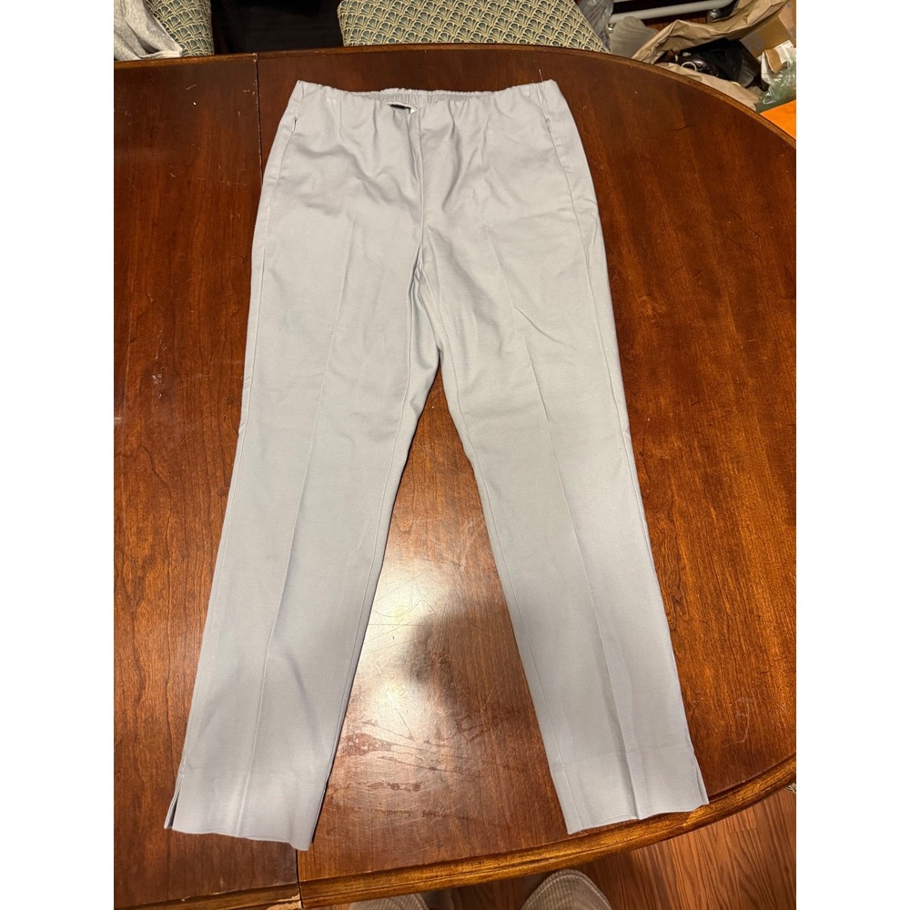 J. Jill Essential Cotton Stretch Pants Womens 6 Petite LightGray Straight